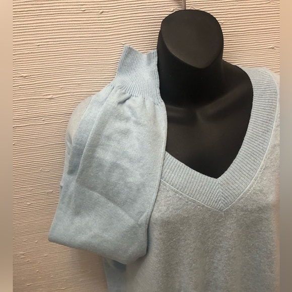 GAP FACTORY LINEN BLEND VNECK LONG SLEEVE SWEATER - Picture 7 of 15